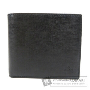 Gucci Motif Bi fold Wallet Leather